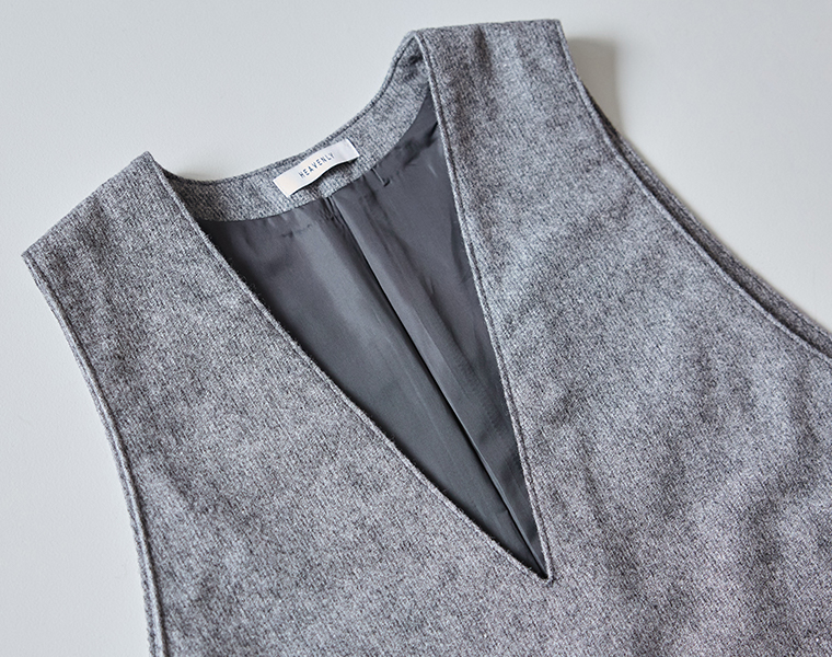 HEAVENLY  ウールミックスジャンパースカート 裏地