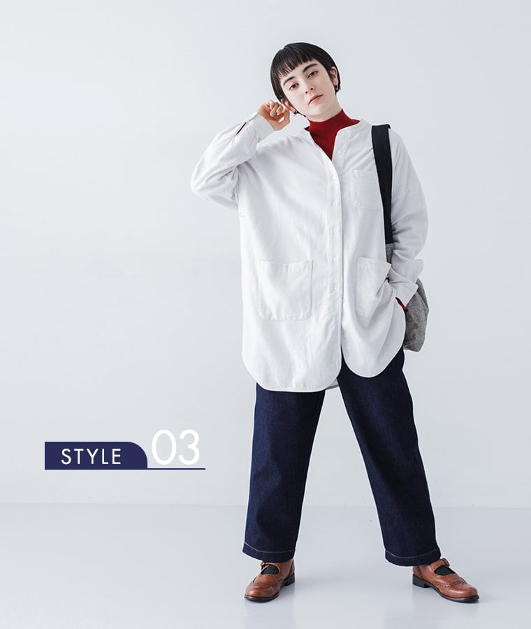 homeworking  裏ボアデニムあたたかパンツ アレンジ