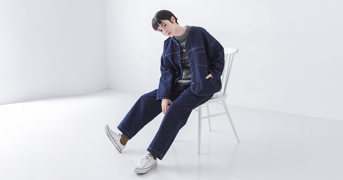 おしゃれも機能も充実【 homeworking 】裏ボアデニムジャケット＆パンツ