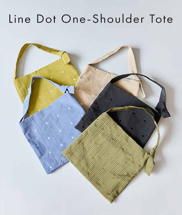 【 cache cache 】ラインドットワンショルダートート
