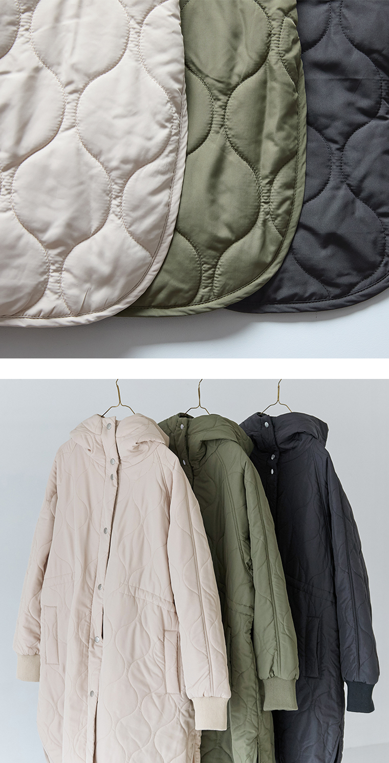 D*g*y ひょうたんキルトフーディーコートの柄とカラー