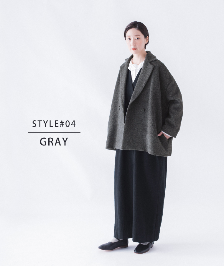 フォーマルにも使えるシャギーコートのスタイル