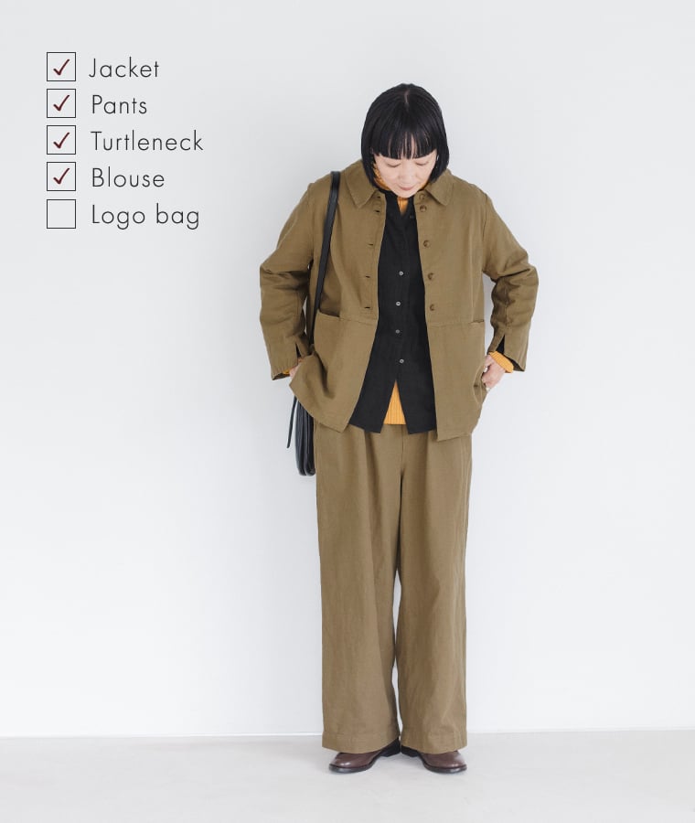 SO福袋のアイテムを着用した正面コーディネート