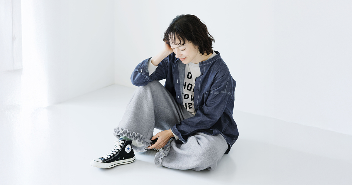 さりげない甘さを添える【 TUTIE. 】フリルニットパンツ