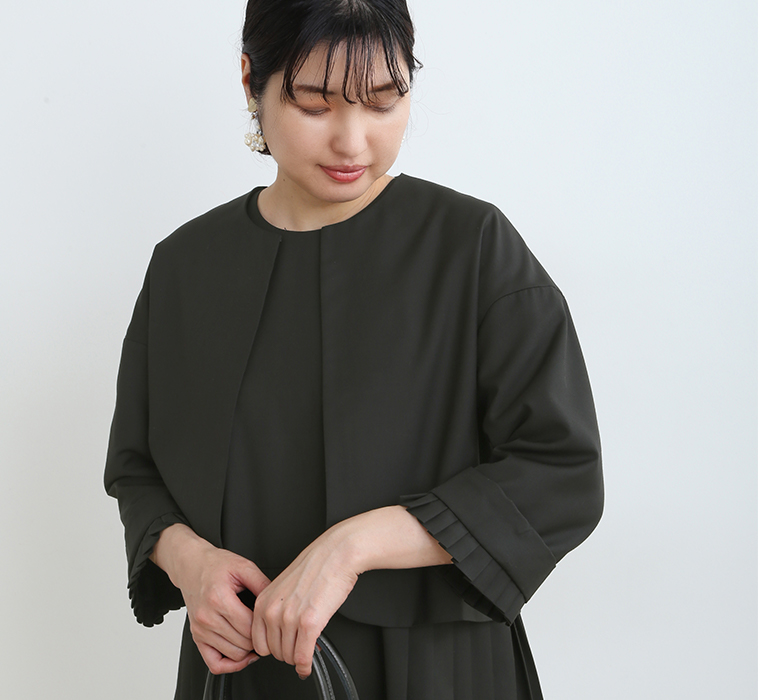 スタッフ身長165cmがジャケットを着用したコーディネート