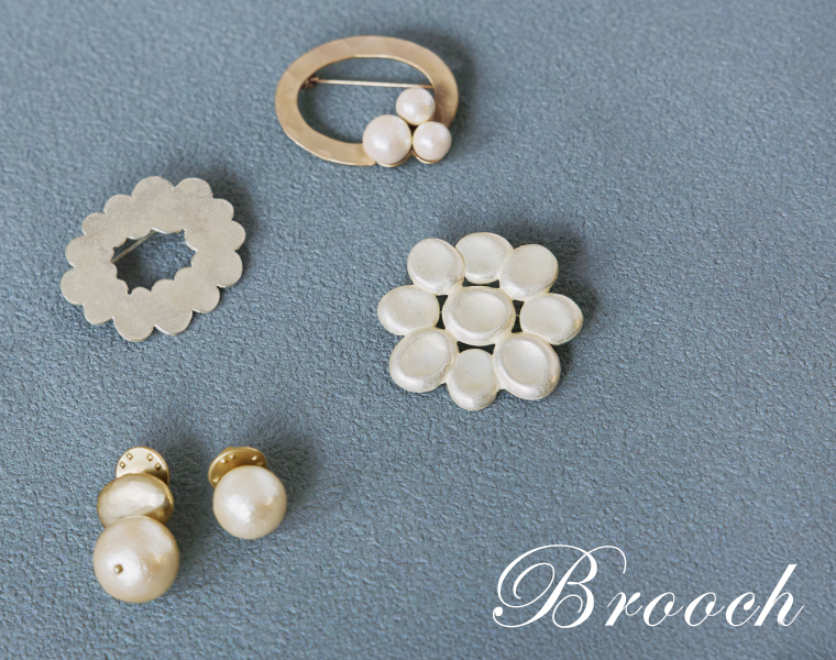 Pisceans パールブローチ フラワーモチーフ フォーマル対応