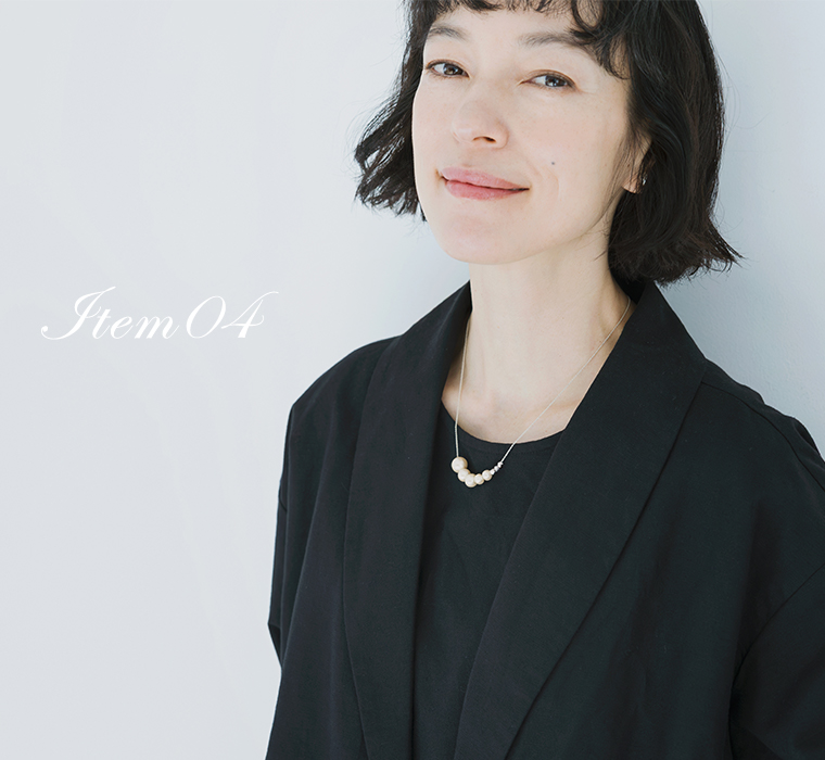 Pisceans パールネックレス ブラックフォーマル着用