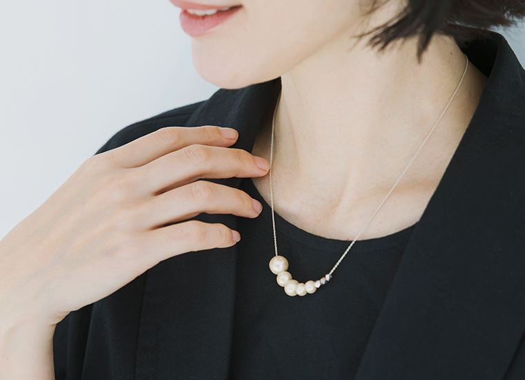 Pisceans パールネックレス ミニマルデザイン フォーマル