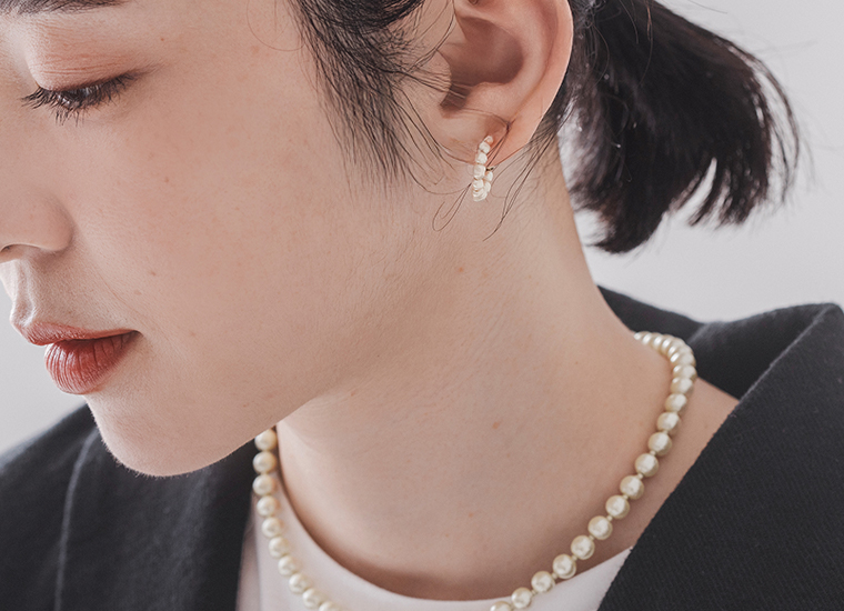 Pisceans パールイヤリング 耳元アクセント フォーマル