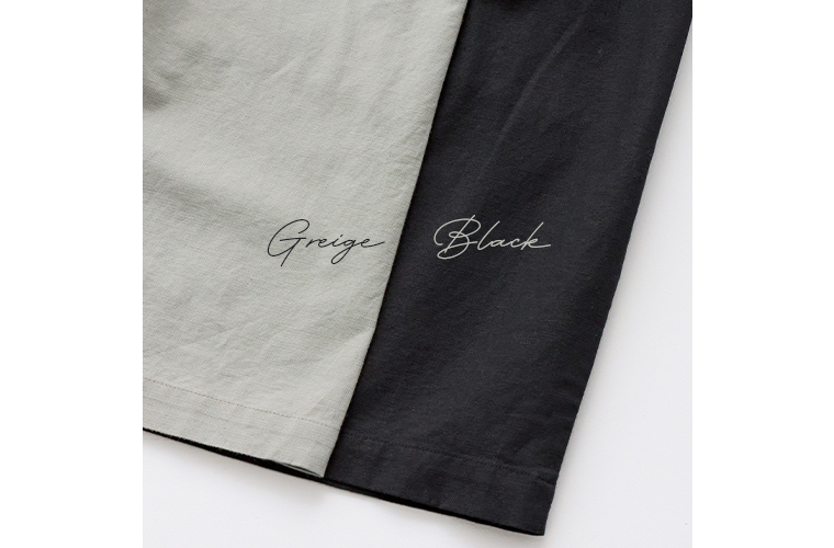 &yarn ボレロドッキングワンピースの生地アップ（ブラック・グレージュ）