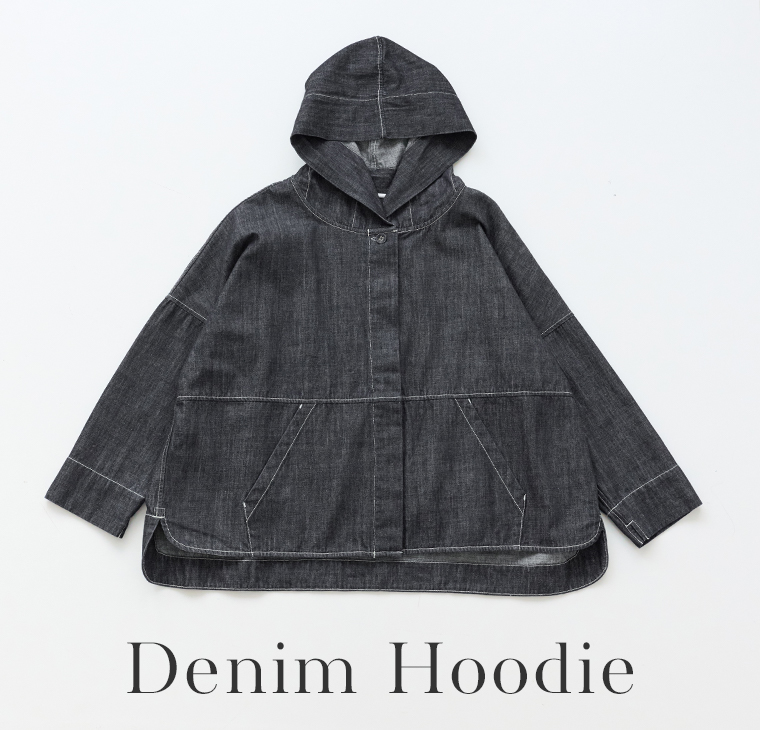 TUTIE. コットンリネンデニム フーディー ジャケット フード付き ナチュラル カジュアル レディース