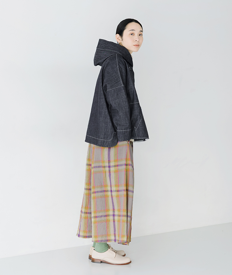 TUTIE. デニムフーディー レディース サイドスタイル STYLE02 ゆったりシルエット