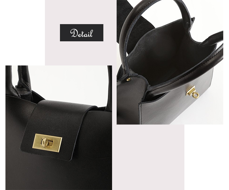 TIDEWAY MOSS METALツイスト トートバッグの金具と内側ディテール