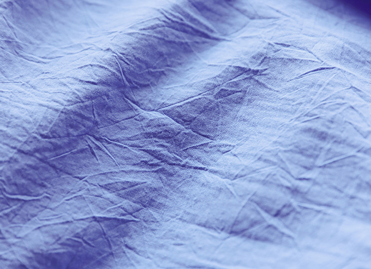 homeworking コットンローン ハンドワッシャーワイドブラウスの生地寄り