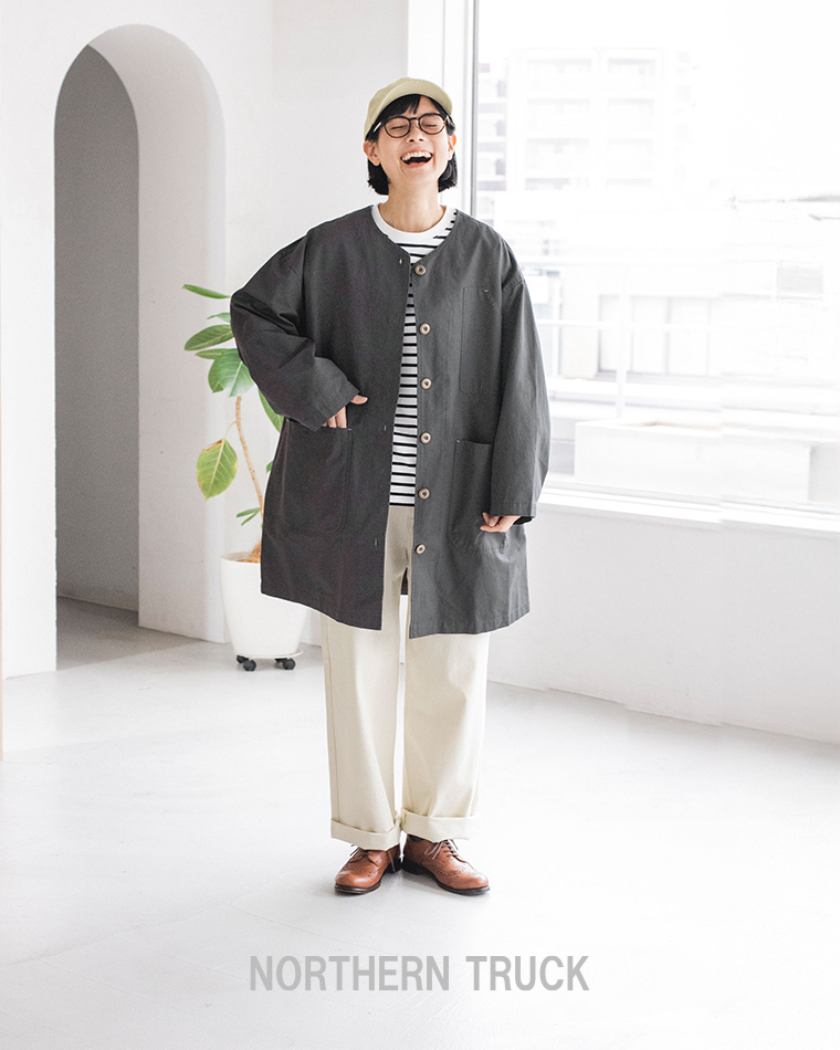 ゆったりシルエットにたっぷりポケット収納【 NORTHERN TRUCK 】毎日着たくなる心地いい春コート