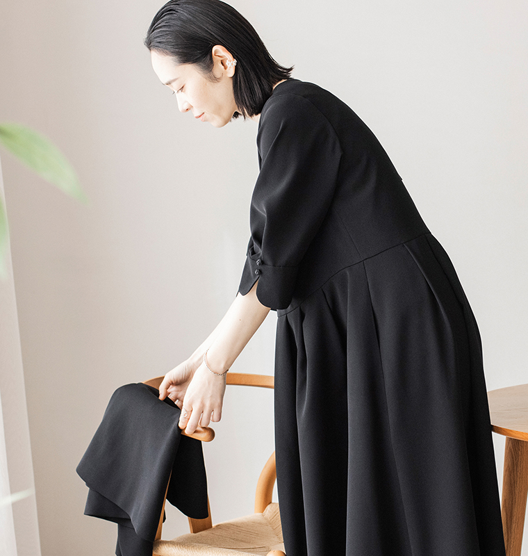 Luuna miu 【慶弔両用】大切な日のジャケット＆ワンピースセット しわになりにくいカット