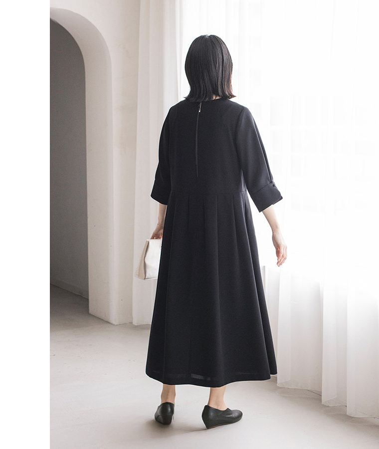 Luuna miu 【慶弔両用】大切な日のジャケット＆ワンピースセット 慶事スタイル ワンピース 全身後ろ