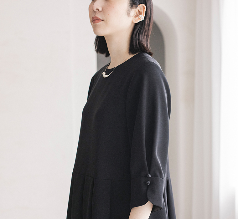 Luuna miu 【慶弔両用】大切な日のジャケット＆ワンピースセット 慶事スタイル ワンピース 袖