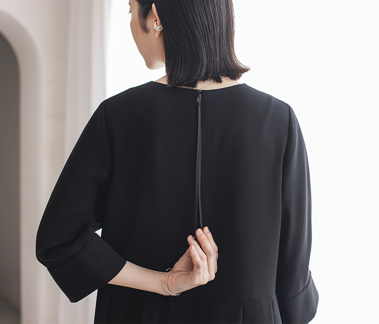 Luuna miu 【慶弔両用】大切な日のジャケット＆ワンピースセット 慶事スタイル ワンピース バックスタイル