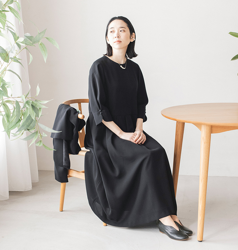 Luuna miu 【慶弔両用】大切な日のジャケット＆ワンピースセット 慶事スタイル ワンピース 座り