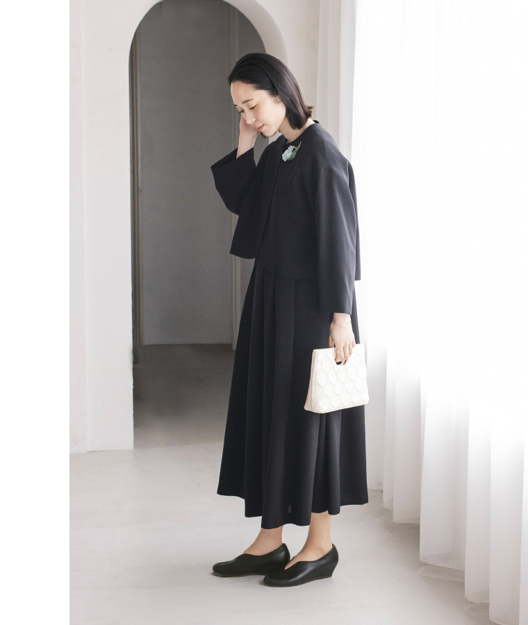 Luuna miu 【慶弔両用】大切な日のジャケット＆ワンピースセット 慶事スタイル 全身横