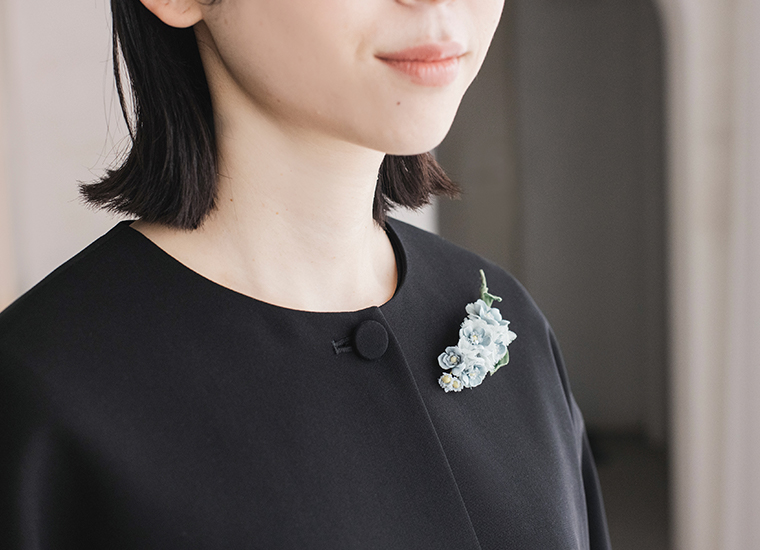 Luuna miu 【慶弔両用】大切な日のジャケット＆ワンピースセット 慶事スタイル ジャケット ボタンアップ