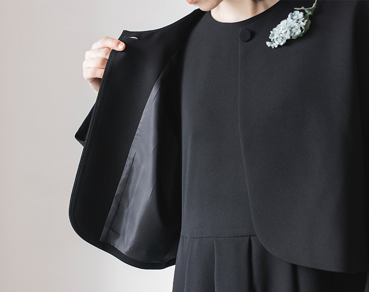 Luuna miu 【慶弔両用】大切な日のジャケット＆ワンピースセット 慶事スタイル ジャケット 裏地