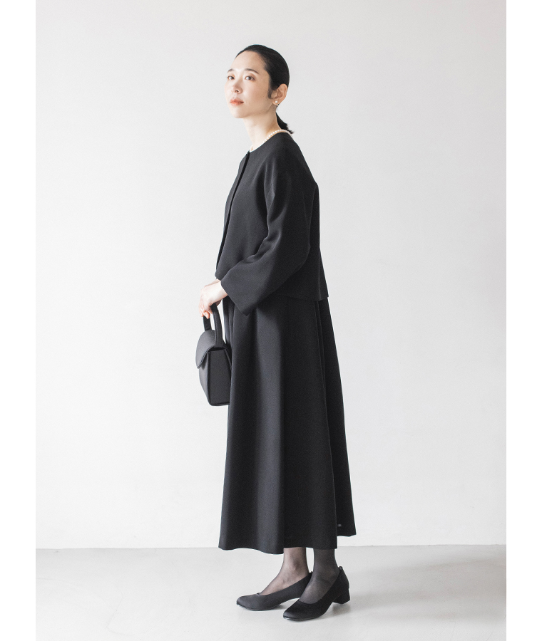 Luuna miu 【慶弔両用】大切な日のジャケット＆ワンピースセット 弔事スタイル 全身横