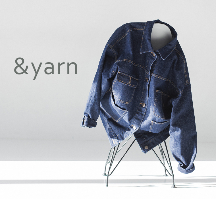 &yarn デニムカバーオール