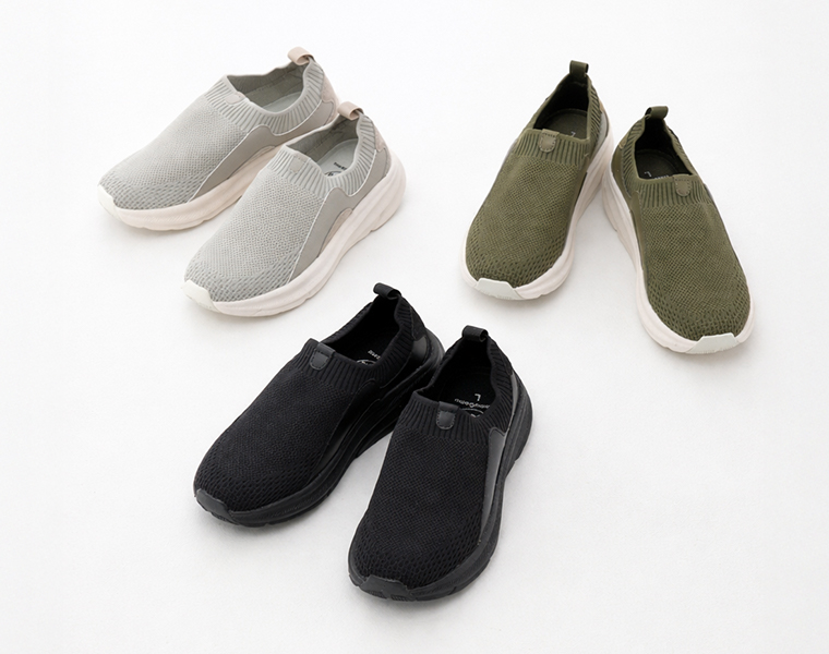 ニット編みスニーカーのカラーバリエーションの全体カット