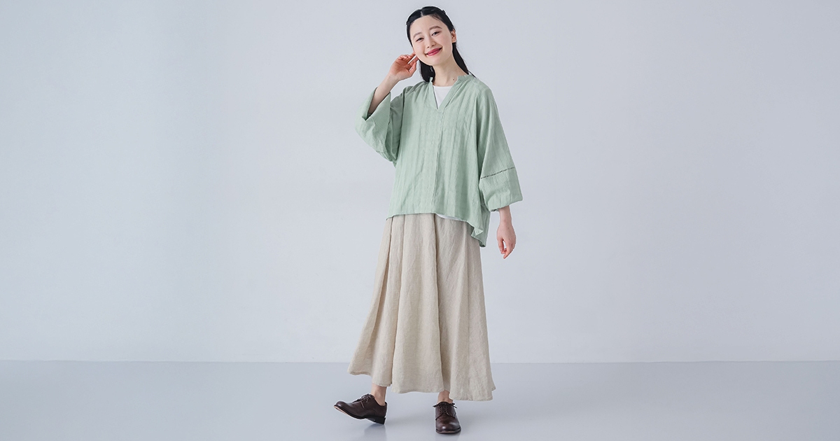 とっておきを着て出かけよう【暮らしの服】お花見ブラウス