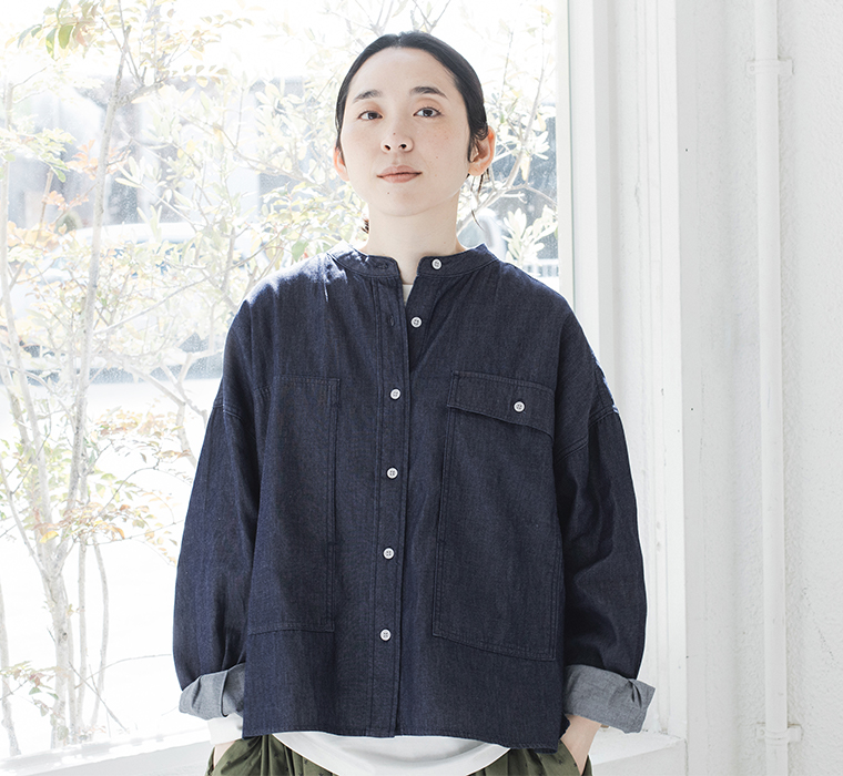 NORTHERN TRUCK デニムシャツのコーディネート 上半身寄り