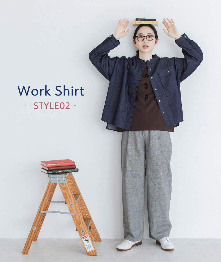 NORTHERN TRUCK デニムシャツのパンツコーディネート