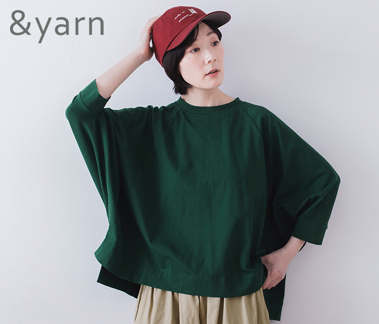 &yarn ラグランワイドTシャツ