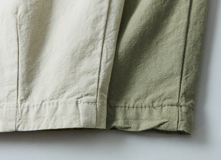 NORTHERN TRUCK カーゴバルーンパンツ 裾ディテール 比較 ベージュ カーキ