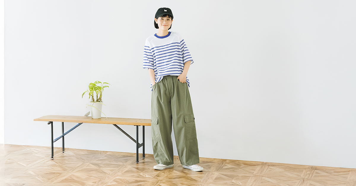ゆったり立体シルエットが魅力的【 NORTHERN TRUCK 】カーゴバルーンパンツ