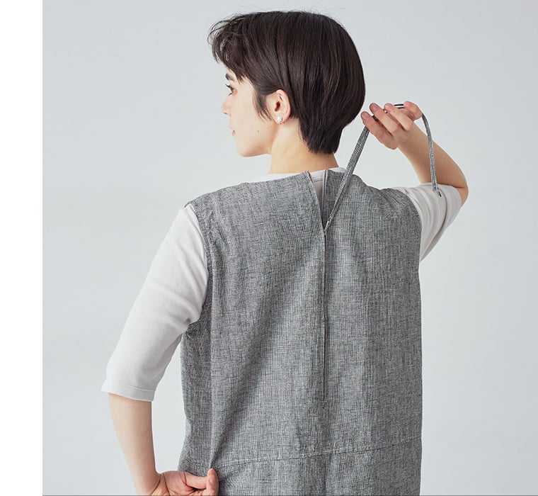 Bliss bunch コットンリネン サロペット レディース バックスタイル 後ろデザイン