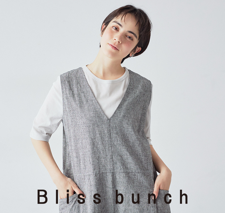 Bliss bunch コットンリネンサイドポケットサロペット
