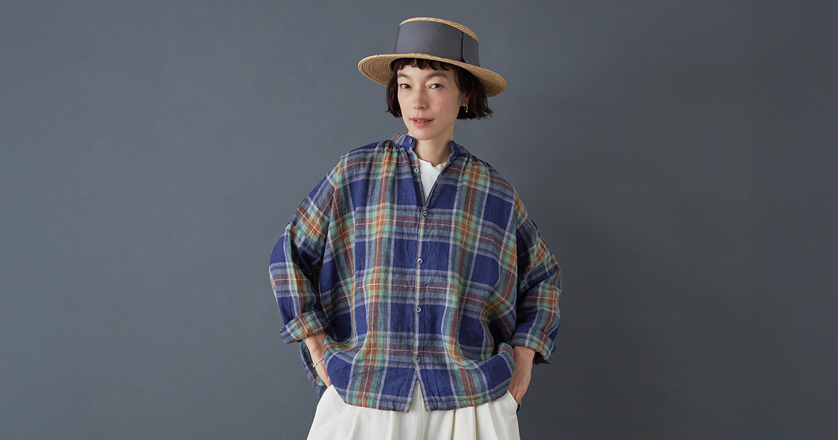 長く愛せる一枚を。【 ICHI Antiquites 】リネンコットンタータン
