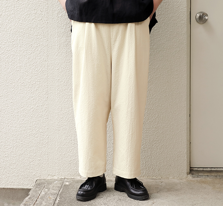 homeworking ランダムサッカー タックイージーパンツ