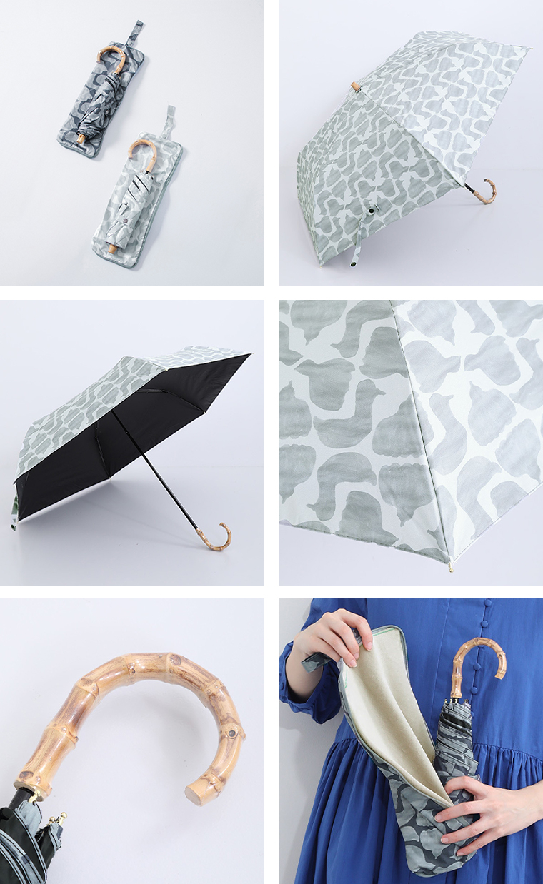 ALCEDOの日傘の平置きと詳細カット