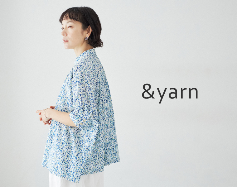 &yarn コットン花柄ブラウス