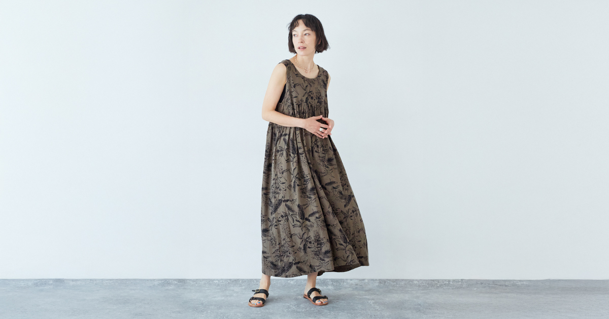 大人にこそ似合うボタニカル柄【ICHI Antiquites 】ワンピース＆ワイド