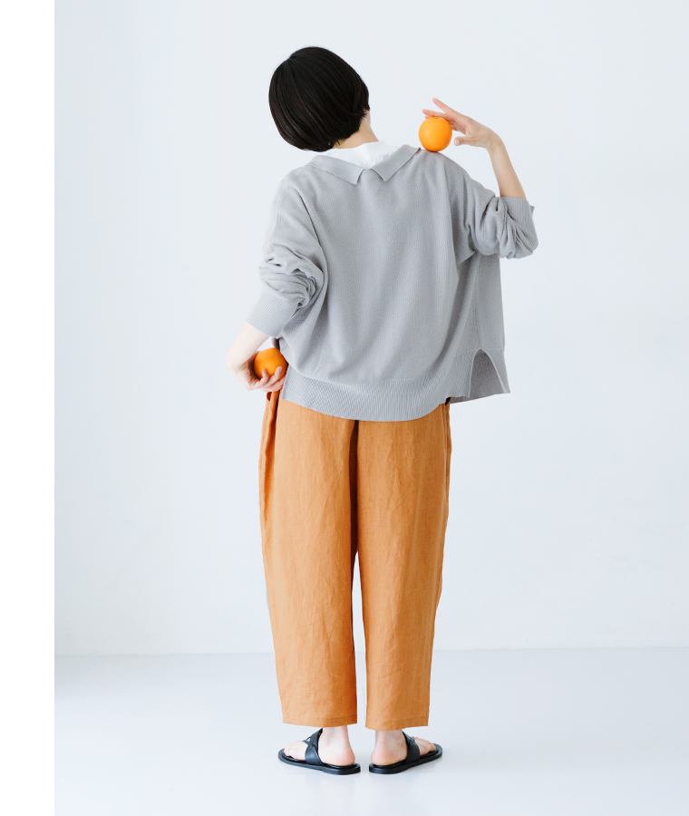 ista-ire よくばりパンツ 15周年 オレンジ 全身後ろ