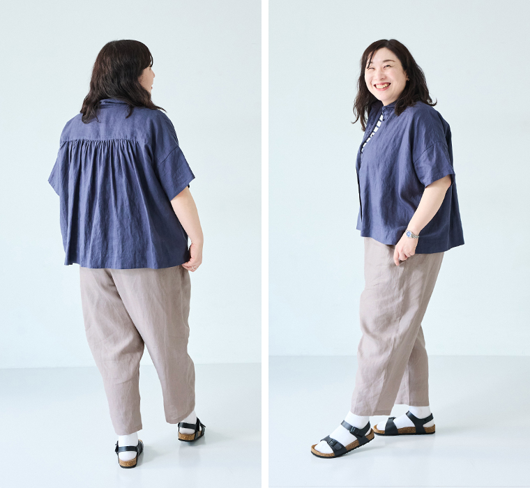 ista-ire よくばりパンツスタッフ着用  160cm以上 セサミ 全身横後ろ