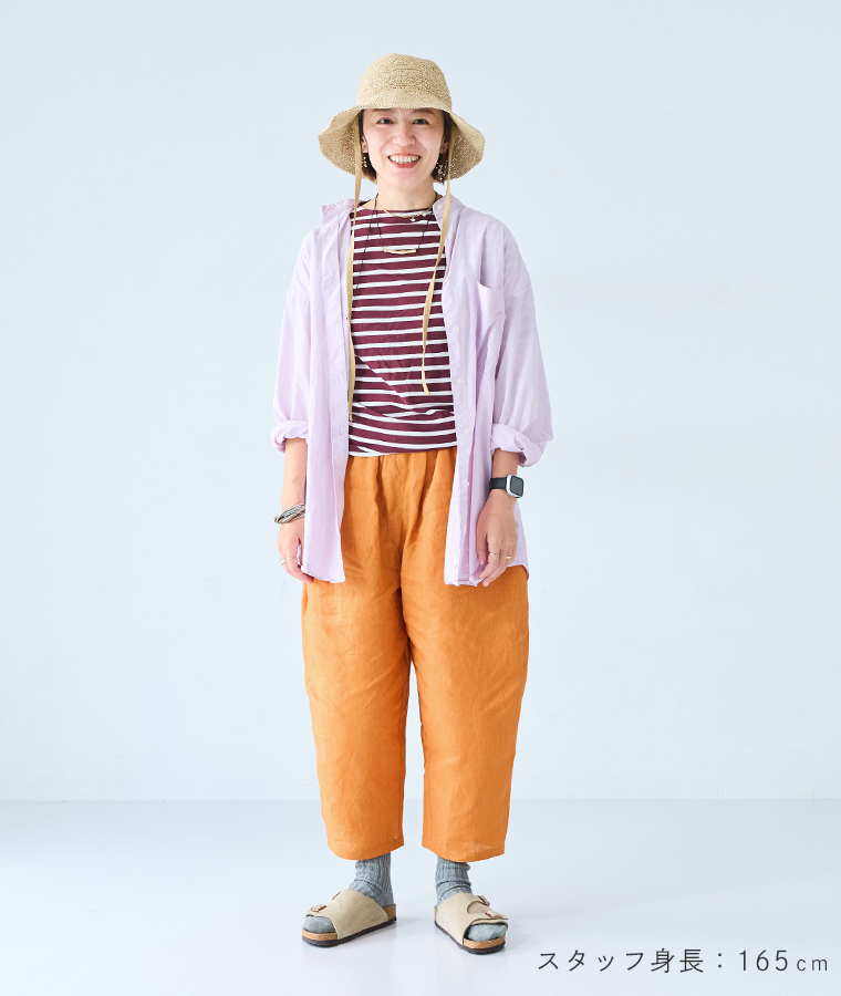 ista-ire よくばりパンツスタッフ着用  160cm以上 オレンジ 全身前