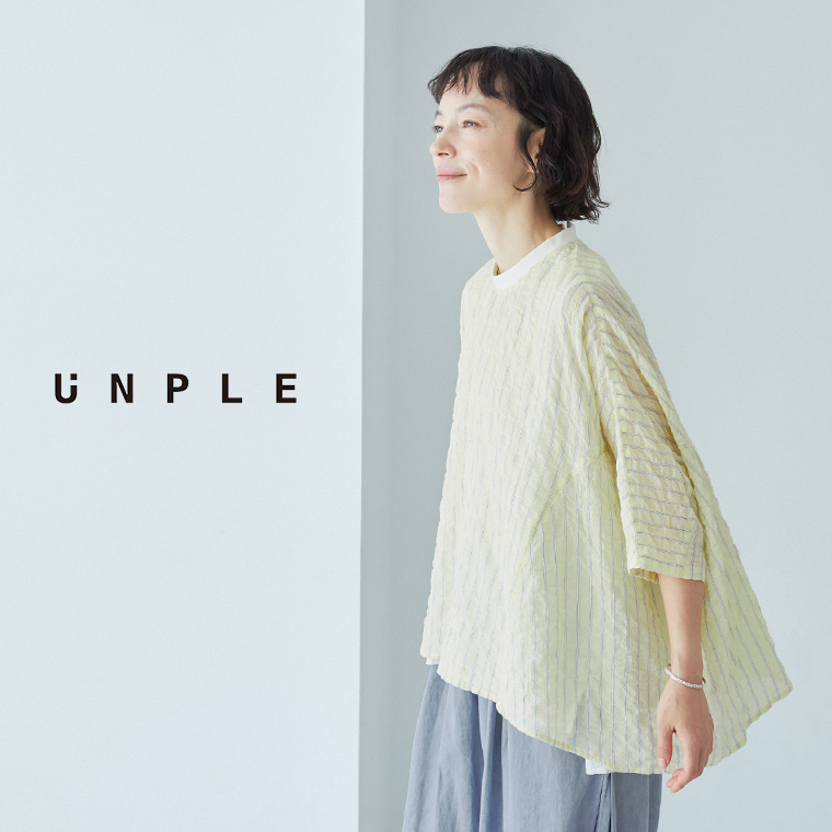 UNPLE サイドフレアリブネックプルオーバー