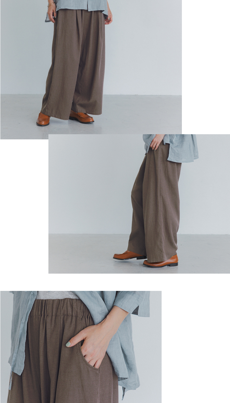 玄長なおこさんコラボパンツ(ブラウン)詳細紹介カット