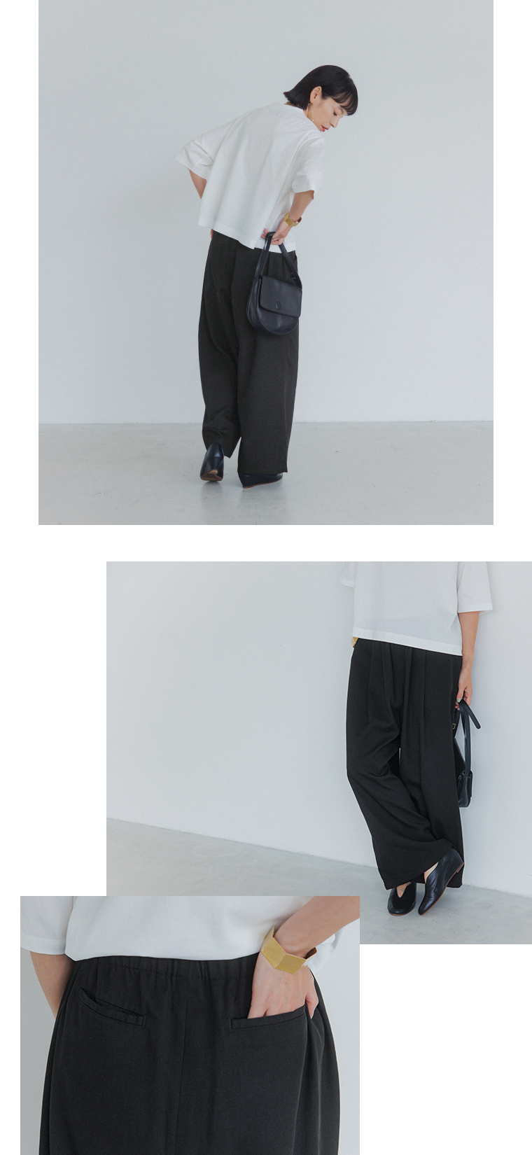 玄長なおこさんコラボパンツ(ブラック)着用の詳細カット
