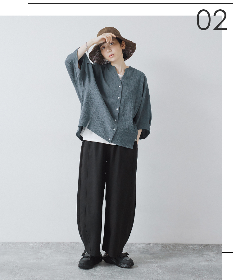 corail タックカーブワイドパンツ